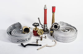 FIRE HOSES AND COUPLINGS, ALL TYPES, LENGHTS AND DIAMETERS.